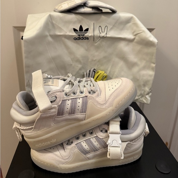 adidas gazelle silver green womens Bad Bunny x Forum Buckle Low 'Blue Tint' GY9693 12.5 main image 1